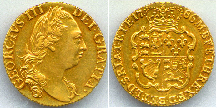 1786 Gold Guinea