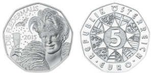 2015 Austrian Die Fledermaus 5 Euro