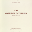 Menu Card of the 1961 SHSL Garrideb Gathering