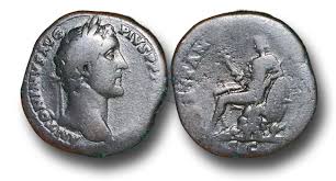 Sestertius with Britannia. Second century A.D. 