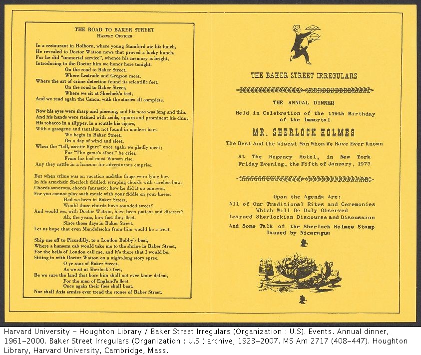 1973 BSI Dinner Program