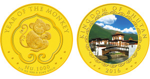 2016-Bhutan-Gold-1000-ngultrum-monkey-coin