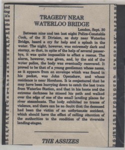 FIVE - Newspaper clipping