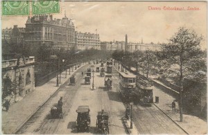 Postcard of the Thames Embankment, near where John Openshaw died ~ WTB FIVE Evidence Box