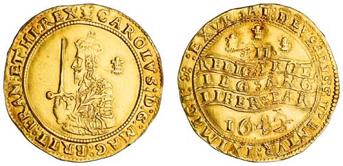1642 Gold Triple Unite (60 Shillings)