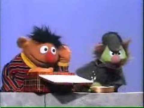 Sherlock Hemlock, right, with Ernie of Sesame Street