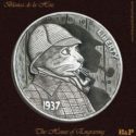 The Sherlock Cat 1937 Hobo Nickel by Blanca de la Hoz