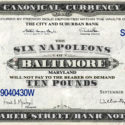 Baltimore’s Six Napoleons 70th Anniversary Bank Note