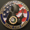 NYPD’s Special Investigations Division Major Case Squad Challenge Coin