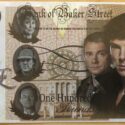 Fantasy £100 Bank of Baker Street Notes Feature BBC Sherlock Cast